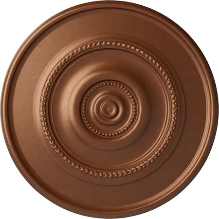 Ekena Millwork Dylar Ceiling Medallion (Fits Canopies up to 6 1/4"), Hand-Painted Polished Copper, 30"OD x 2 1/4"P CM30DYPOS